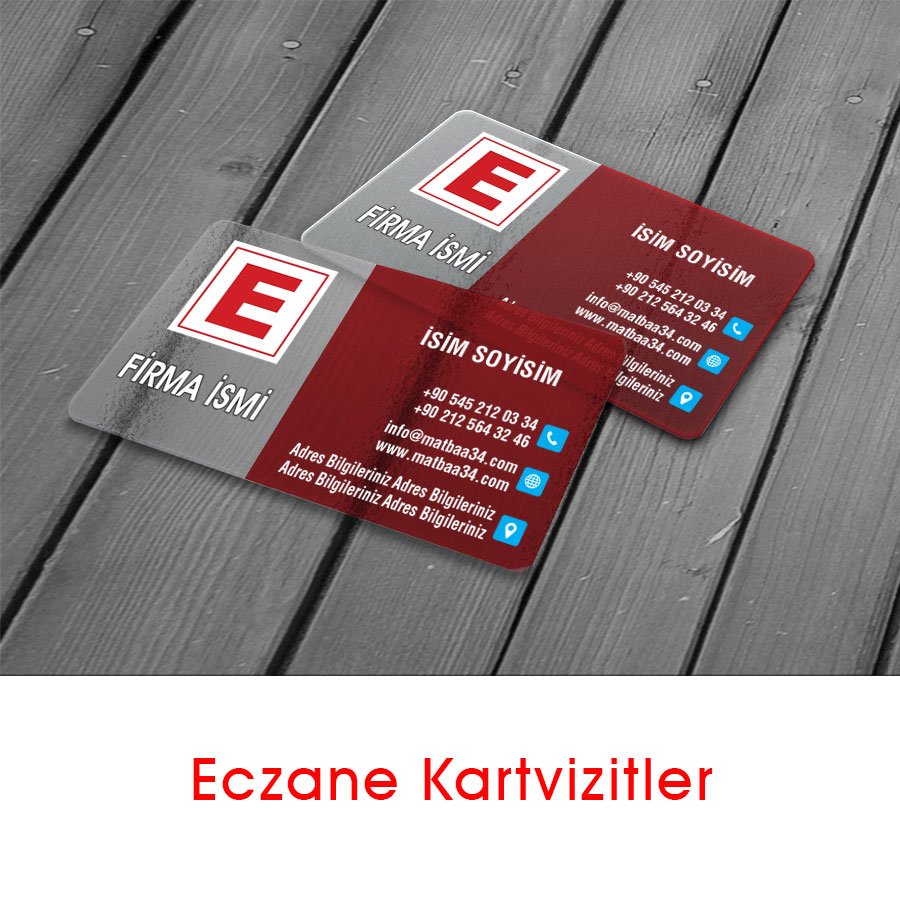 Eczane Şeffaf Kartvizit | Matbaa34.com
