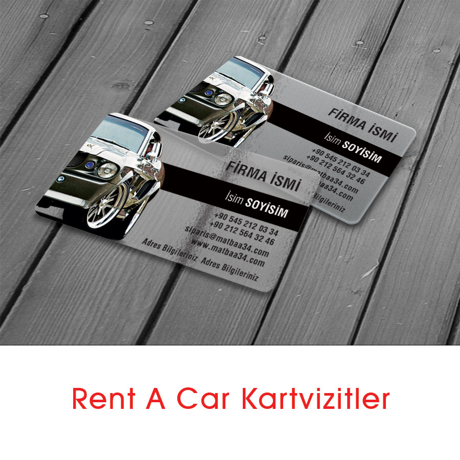Rent A Car Şeffaf Kartvizit | matbaa34.com